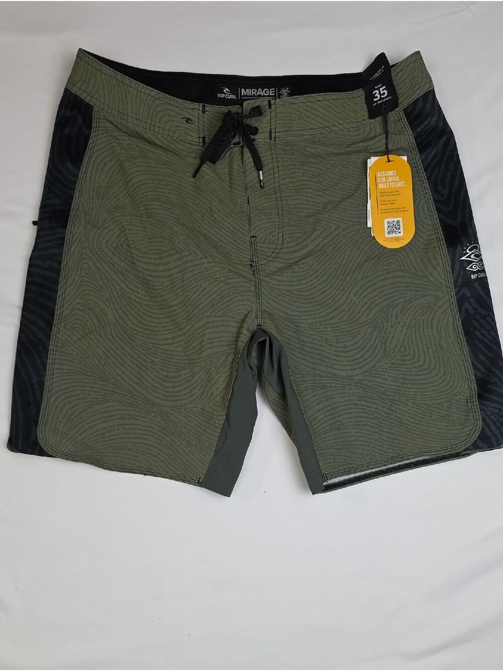 Rip Curl Men's Olive Green and Black Mirage Boardshorts 35 Waist
